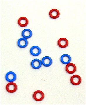 Picture of Color Rings - Lever, Red and Blue Color Rings