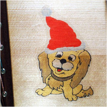 Picture of Removable Harp Decal, Santa Paws