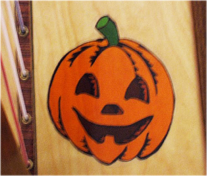 Picture of Removable Harp Decal, Jack O'Lantern