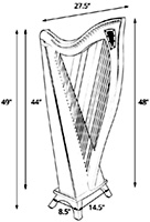 Picture of FH34 Harp Dimensions